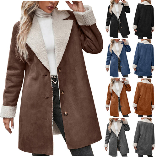 Elegant and warm ladies faux fur jacket with chic collar Amarae