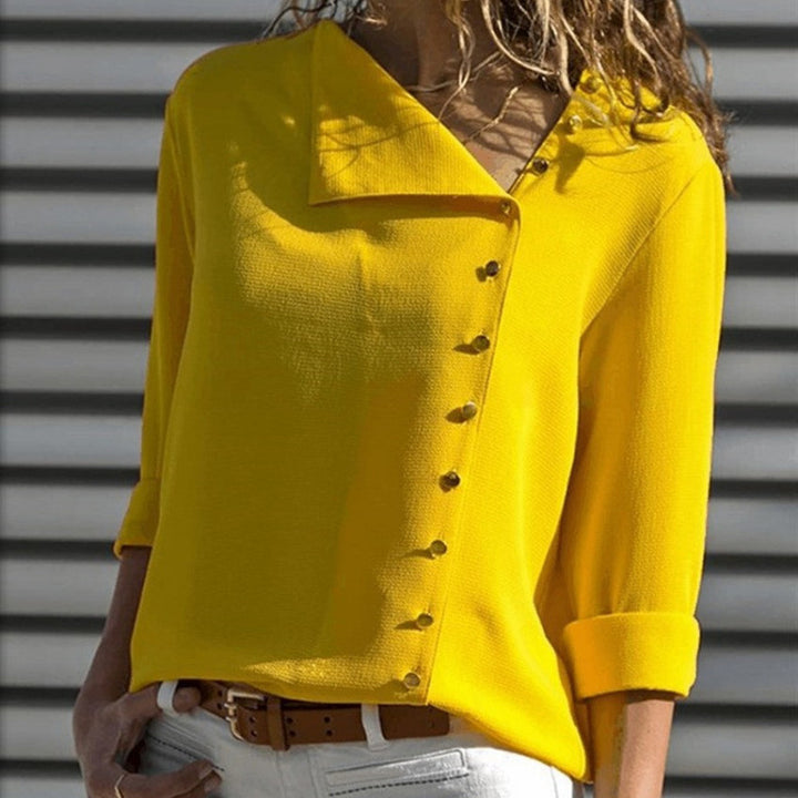 Ladies Buttoned Relaxed Fit Blouse Lune London