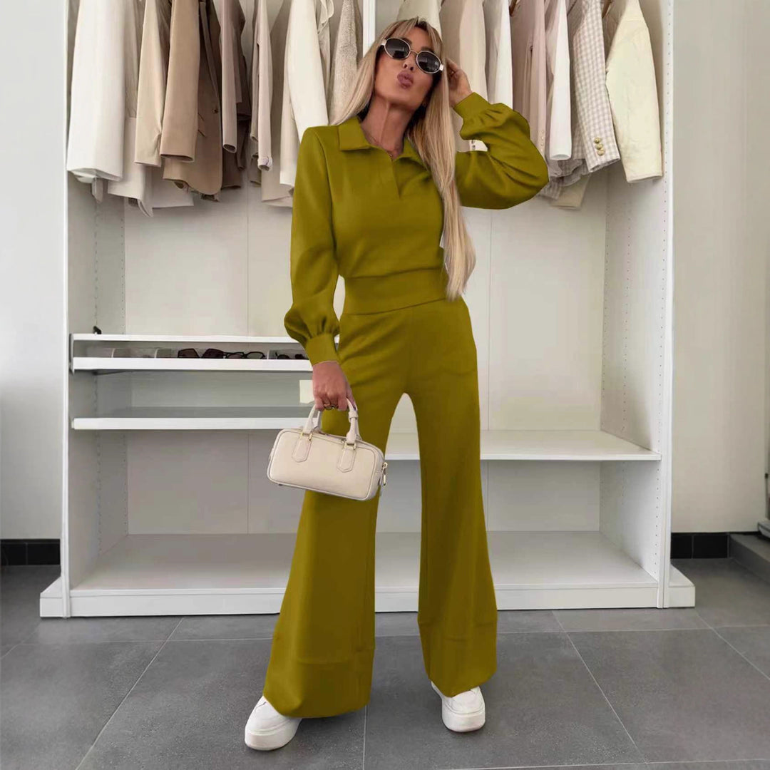 Ladies Stylish and Casual Jumpsuit with Wide Legs and Elegant Sleeves Lune London