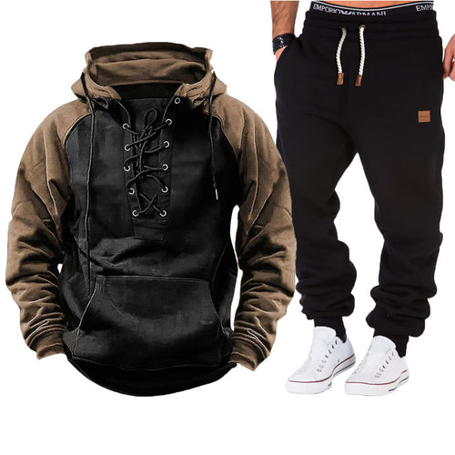 Casual hoodie for men with braided lace closure and comfortable jogger pants Amarae