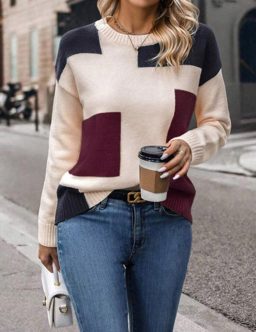 Sweat stylish pour femmes avec motif géométrique et coupe tendance Chic & Stil