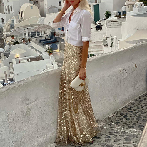 Amarae | Sequin Long Skirt
