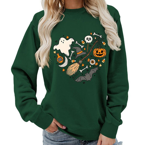 Sweatshirt d'Halloween pour femmes avec design créatif Chic & Stil