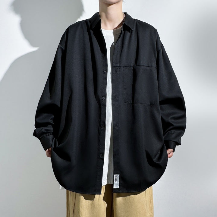 Men's oversized shirt with practical chest pocket Amarae