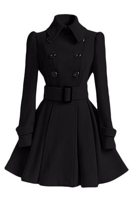 Modern trench coat for women with a fitted cut and button lining
