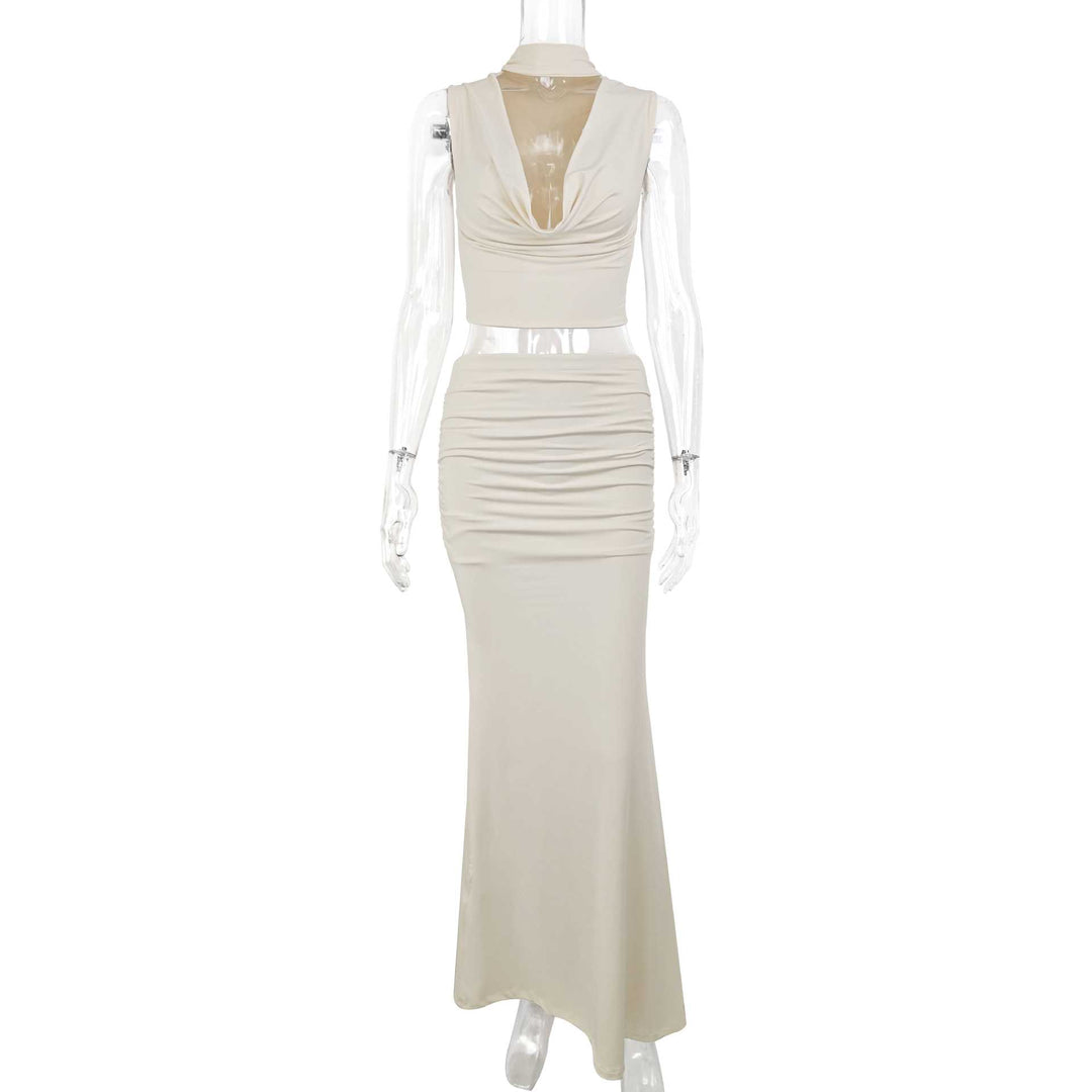 Women's Stylish Set with Chic Top and Long Skirt Lune London