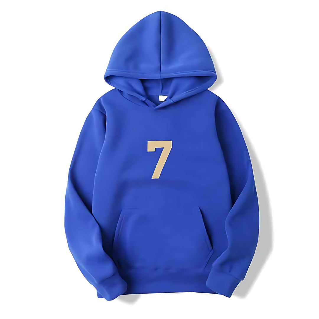 Women's hoodie with sporty design and numeric print Chic & Stil