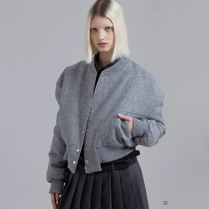 Veste surdimensionnée à la mode pour femmes en mélange de laine Chic & Stil