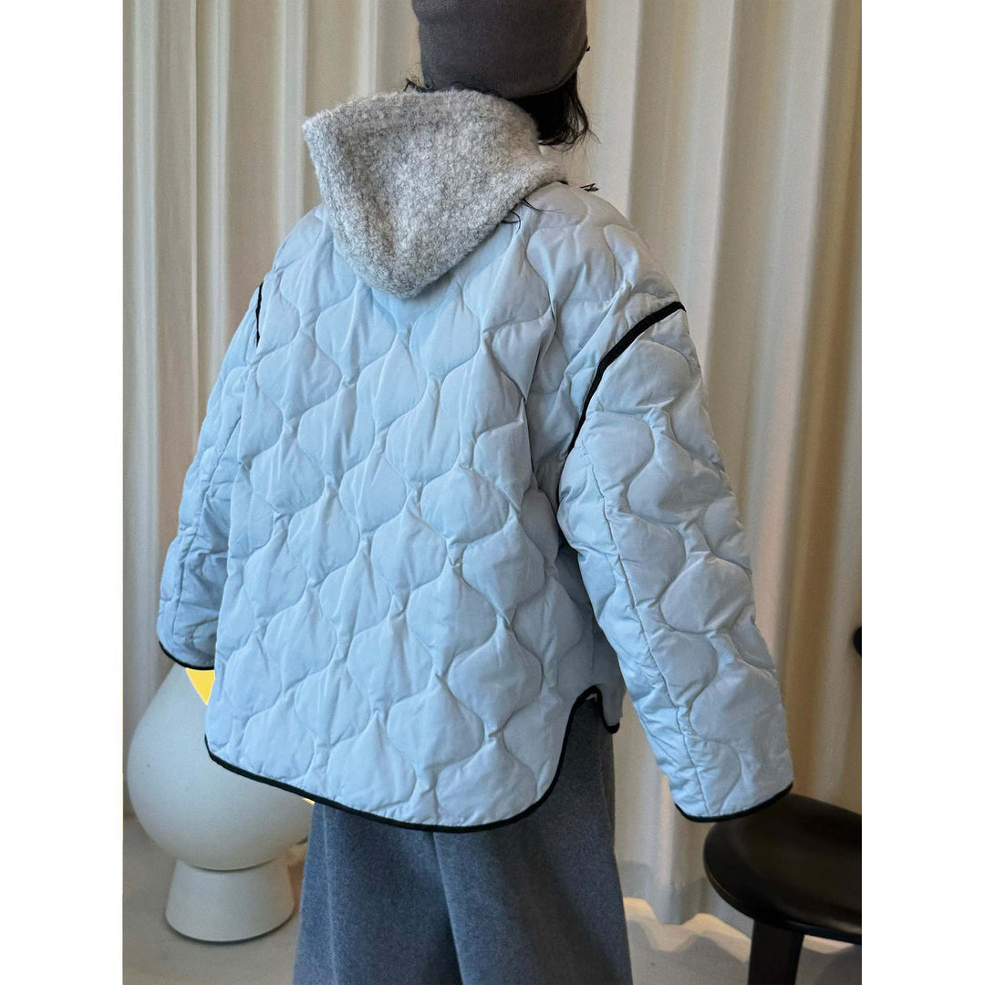 Women's lightly padded bomber jacket with wave quilting Amarae