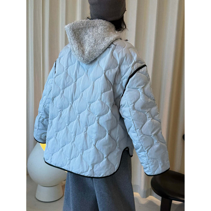 Women's lightly padded bomber jacket with wave quilting Amarae