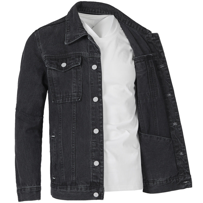 Men's denim jacket with modern Slim-Fit design, practical pockets, and sturdy rivets Lune London