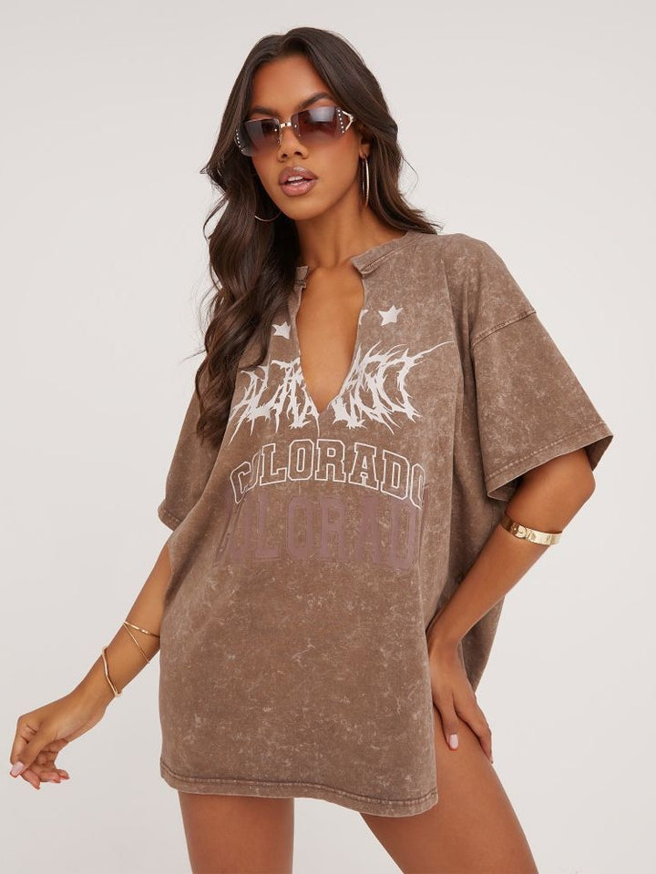 Oversized vintage t-shirt for women with a unique graphic design Lune London