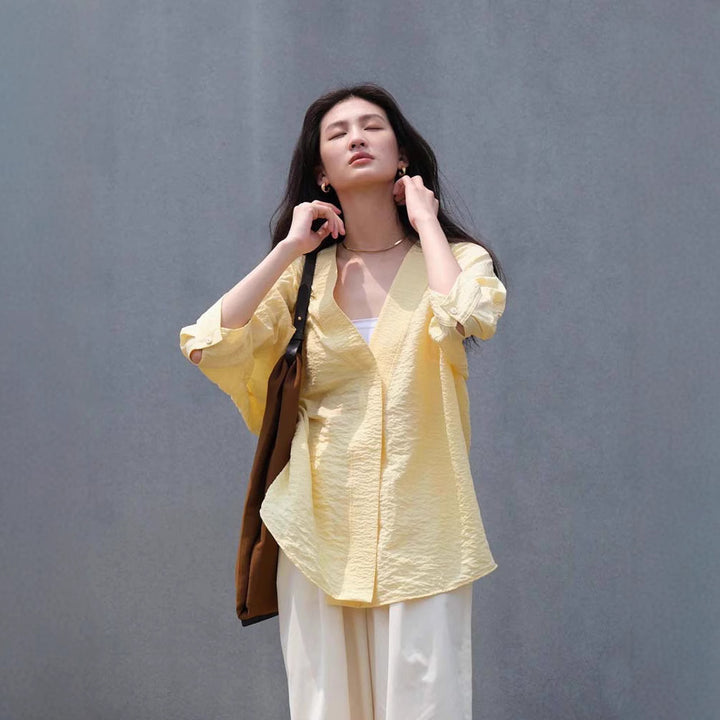 Blouse ouverte décontractée et élégante pour femmes Chic & Stil