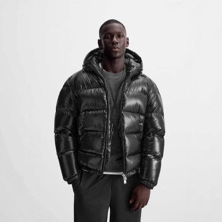 Ladies elegant quilted jacket with hood Lune London