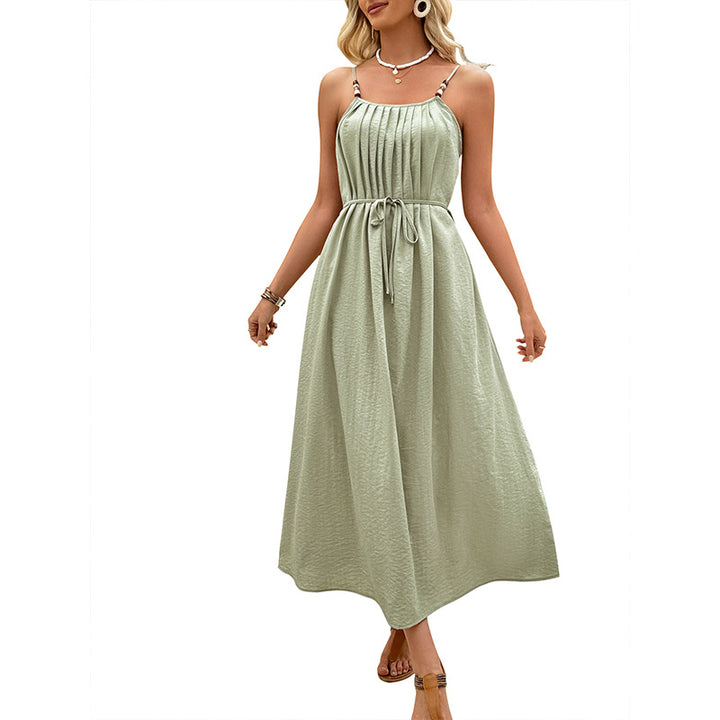 Casual A-line maxi dress for women with adjustable straps Lune London