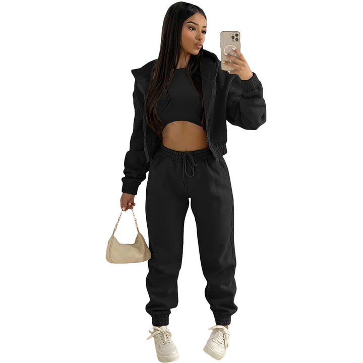 Ladies elegant sports set with a casual hoodie and elastic belt elements Lune London