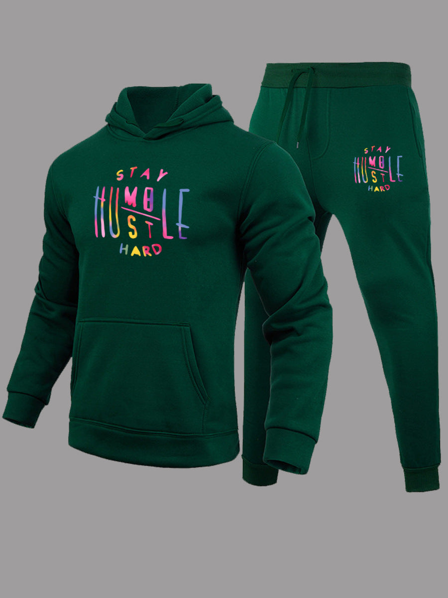 Women's sporty hoodie and jogger sweat outfit with motivational print Lune London