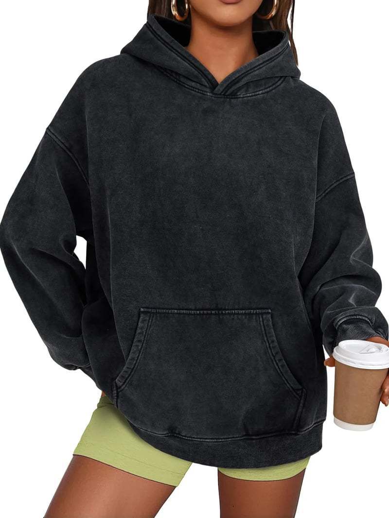 Lune London Cozy Oversized Sweater for Women with a Practical Kangaroo Pocket