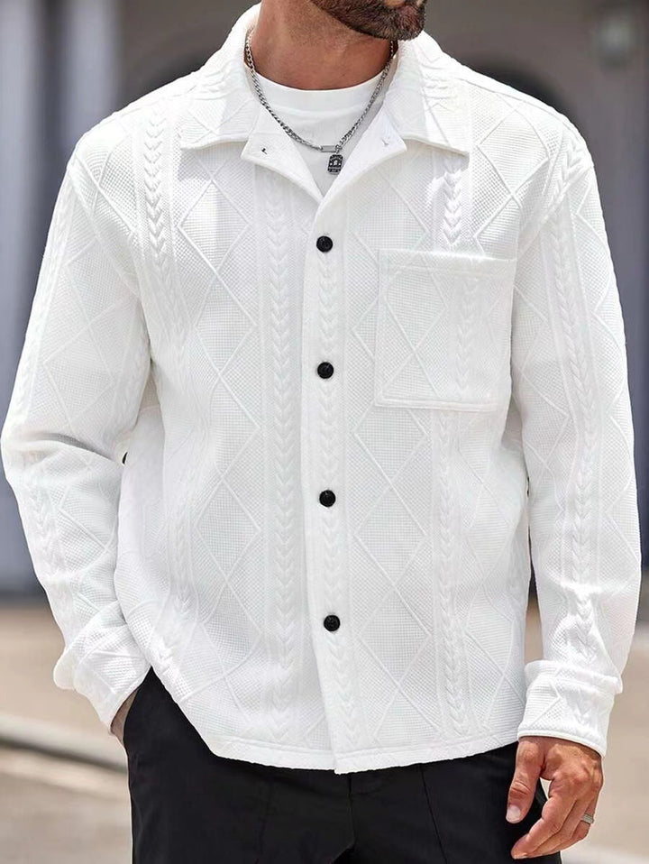 Men's knit shirt with modern design and textured fabric Lune London