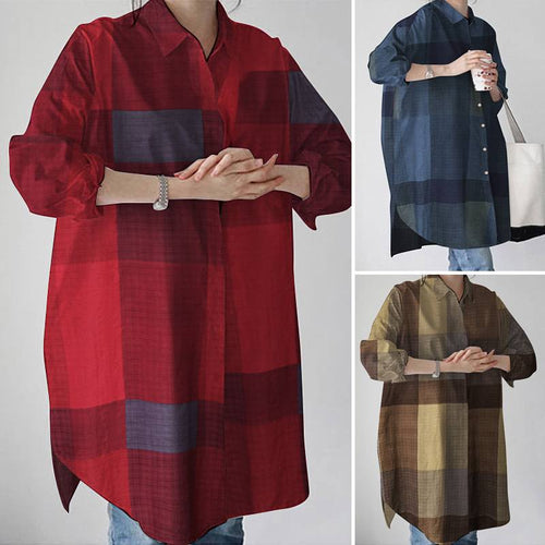 Colorblock Button-Up Leisure Blouse for Women Amarae
