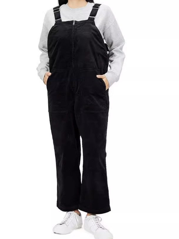 Ladies Casual Corduroy Overalls with Practical Pockets Lune London
