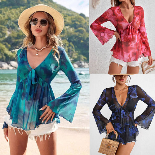 Ladies Top and Chic Floral Chiffon Style