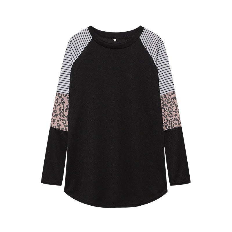 Chemisier long à manches longues pour femmes avec imprimé animal et design à rayures modernes Chic & Stil