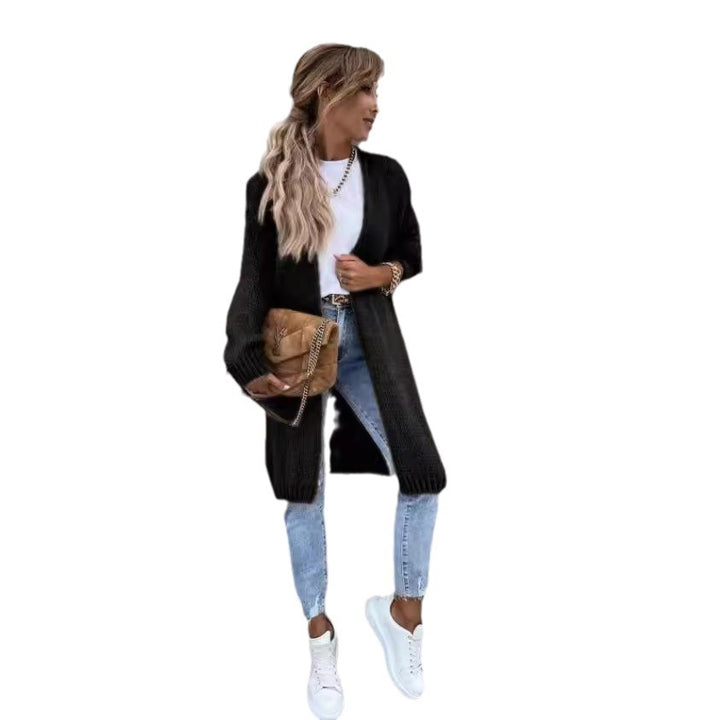 Cardigan en tricot épais pour femmes avec des manches surdimensionnées et un design à la mode Chic & Stil