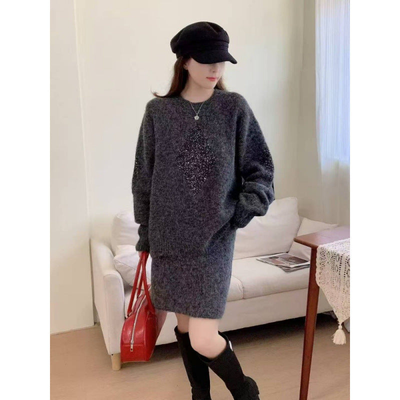 Pull tricoté pour femmes avec un élégant motif en diamant et une coupe confortable Chic & Stil