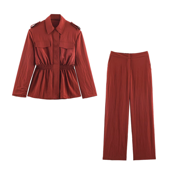 Women's lightweight flowing trousers with wide leg, elastic back waistband and side pockets Amarae
