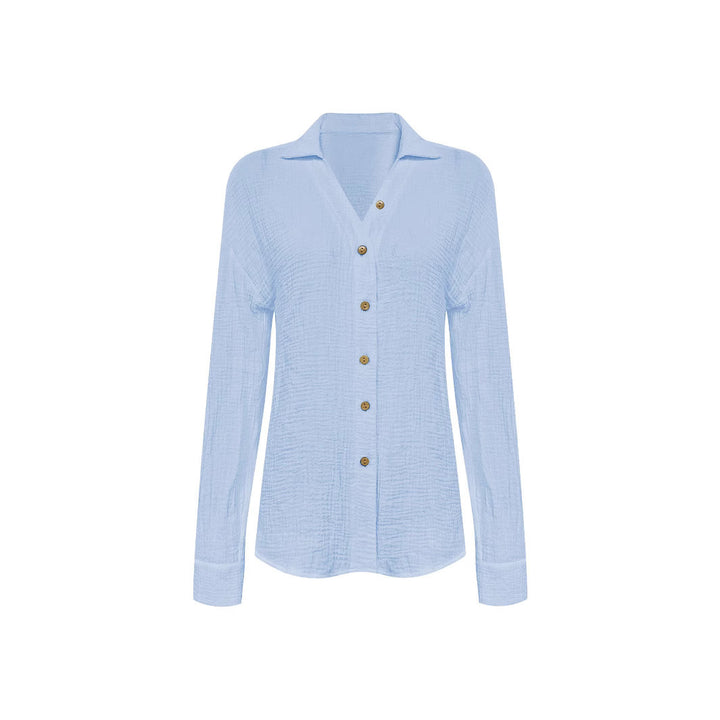 Casual blouse for women with button details and modern V-neck Amarae