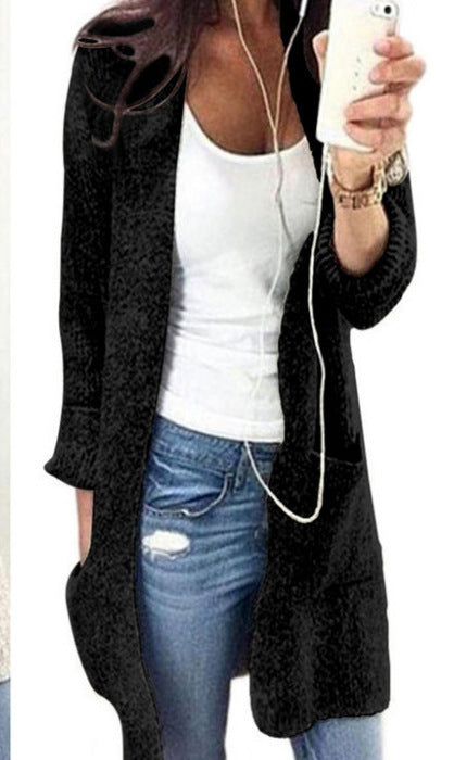 Long coat for women with open sleeves and practical pockets Lune London