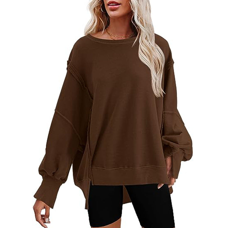 Ladies Oversized Sweatshirt with Puff Sleeves Lune London