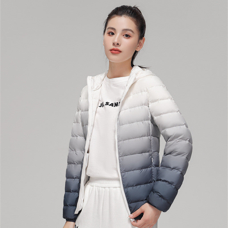 Women's ultra-lightweight hooded quilted jacket with compact pack size and wind-resistant shell Amarae