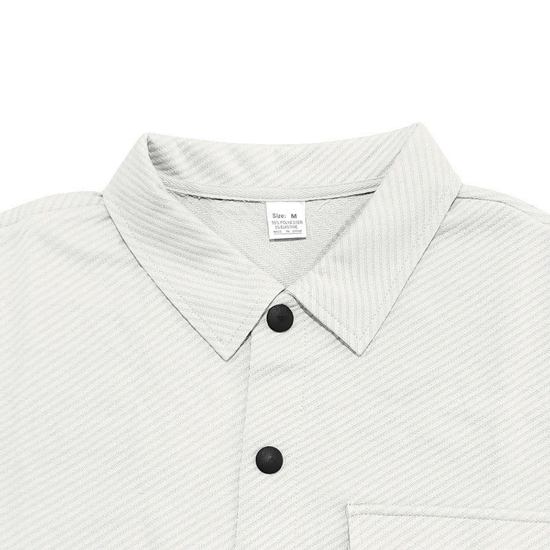 Men's elegant casual top with textured design and practical chest pocket Amarae