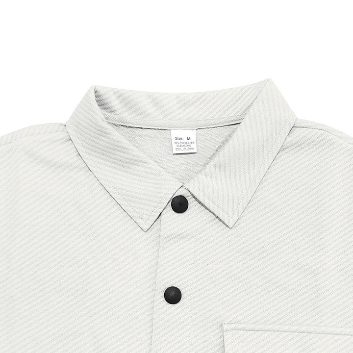 Men's elegant casual top with textured design and practical chest pocket Amarae