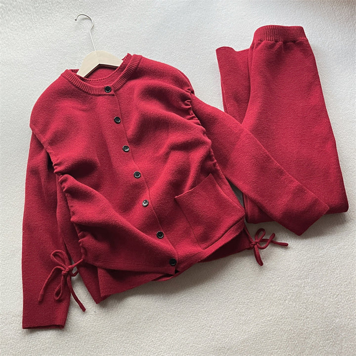 Blazer en tricot confortable pour femmes avec fermeture à bouton et poches Chic & Stil