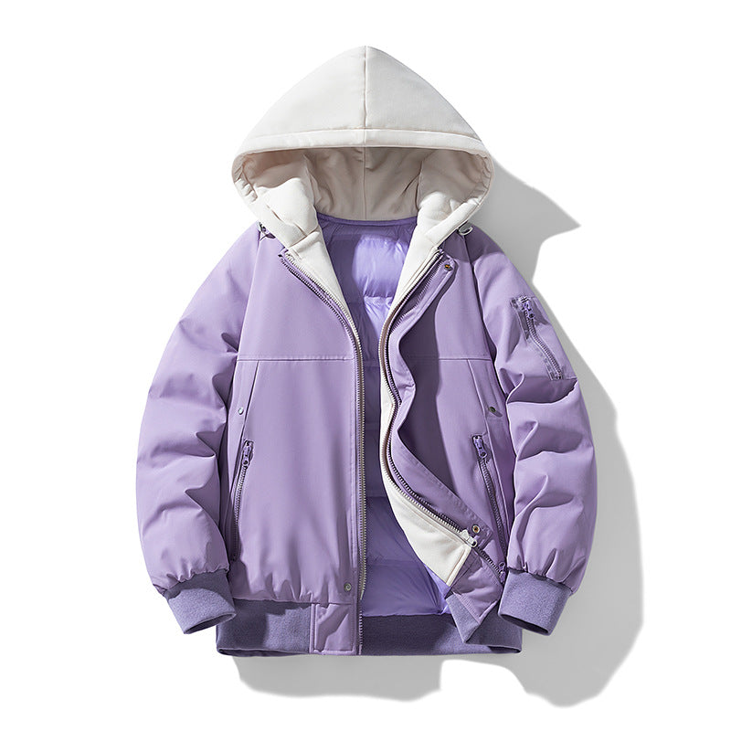 Women's quilted transitional jacket with removable hood lining Amarae