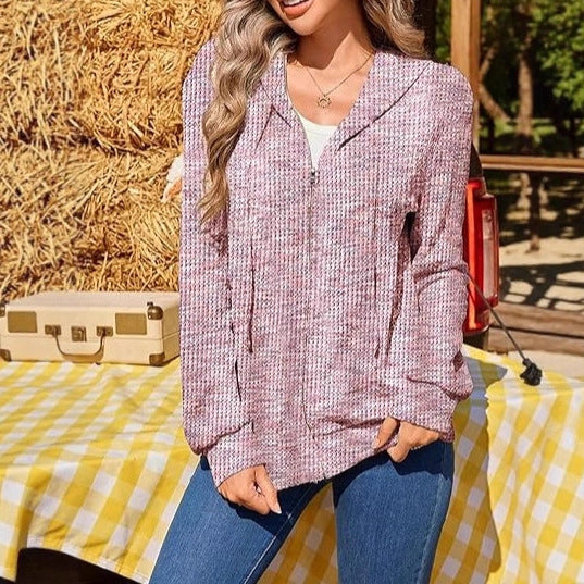 Veste à zip confortable pour femmes avec capuche Chic & Stil