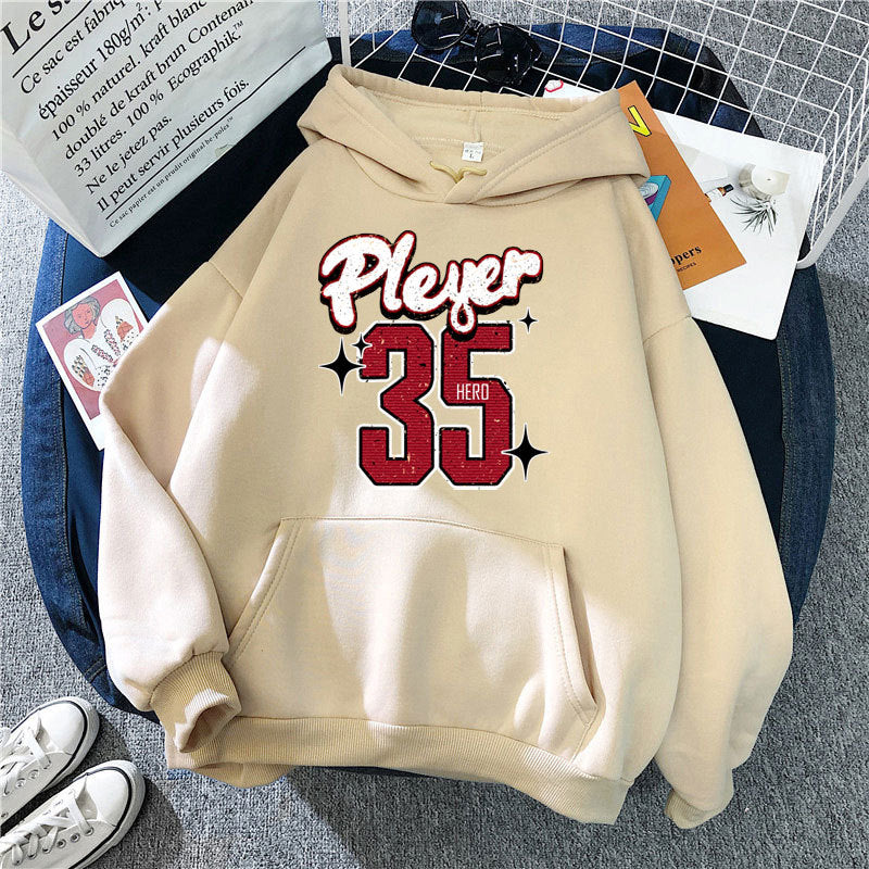 Women's hooded sweatshirt with creative basketball design Chic & Stil