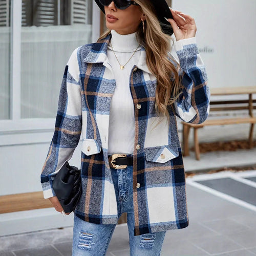 Amarae women's plaid overshirt