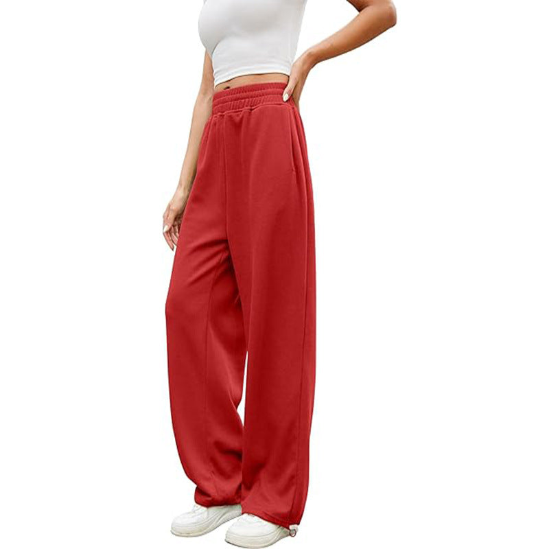Ladies loose-fitting leisure pants made of soft sweat material with practical pockets Chic & Stil
