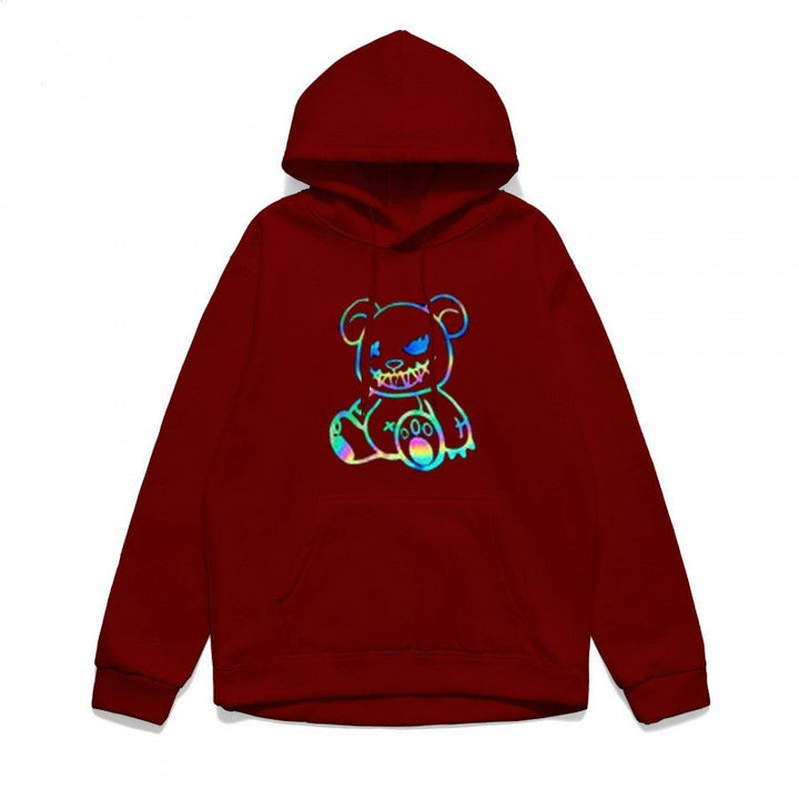 Ladies hoodie sweatshirt with cool bear motif and comfortable fit Chic & Stil