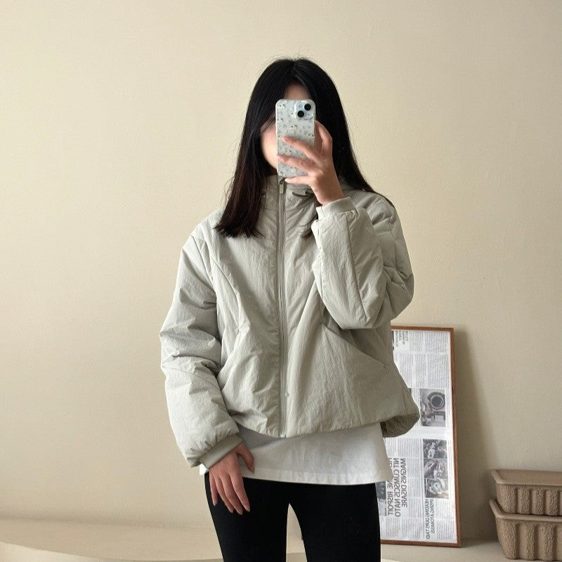 Women short cut light thermo hoodie jacket with oversized silhouette Amarae