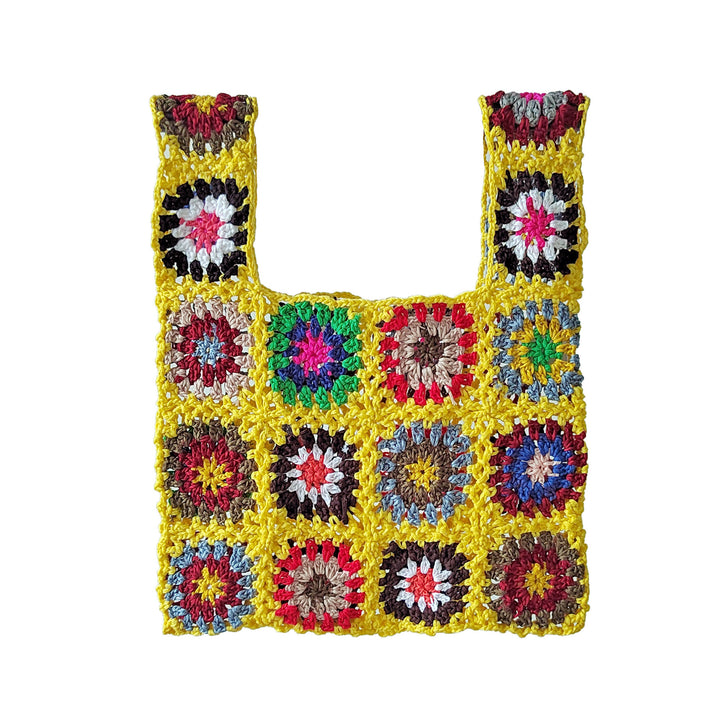 Lune London crochet patchwork handbag for women