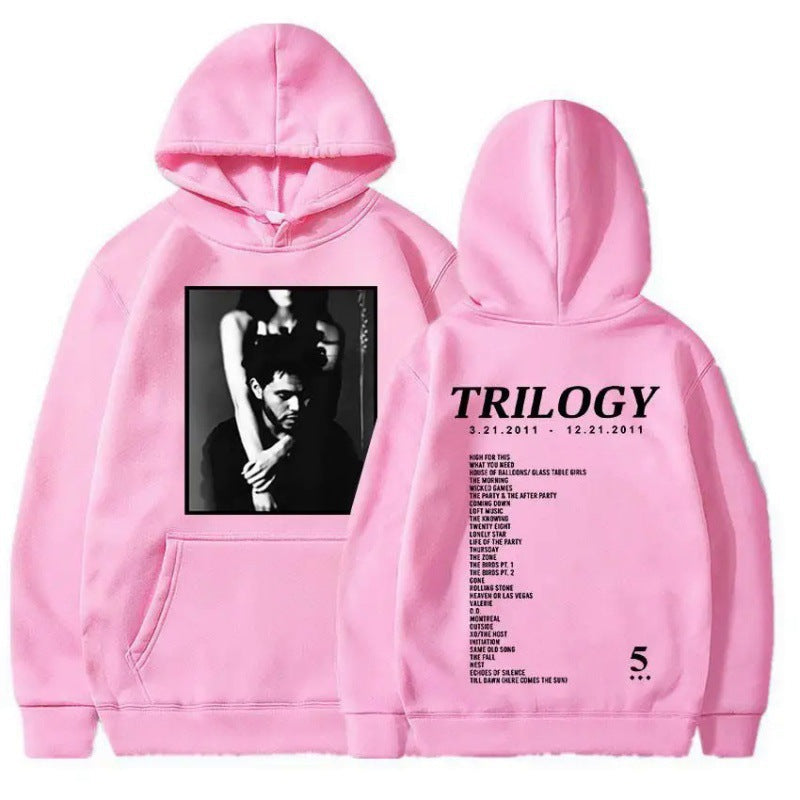 Women's hoodie with artistic photo print and unique lettering Lune London