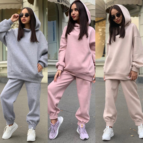 Ensemble de Sweat à Capuche Sportif pour Femmes et Pantalons de Jogging Chic & Stil