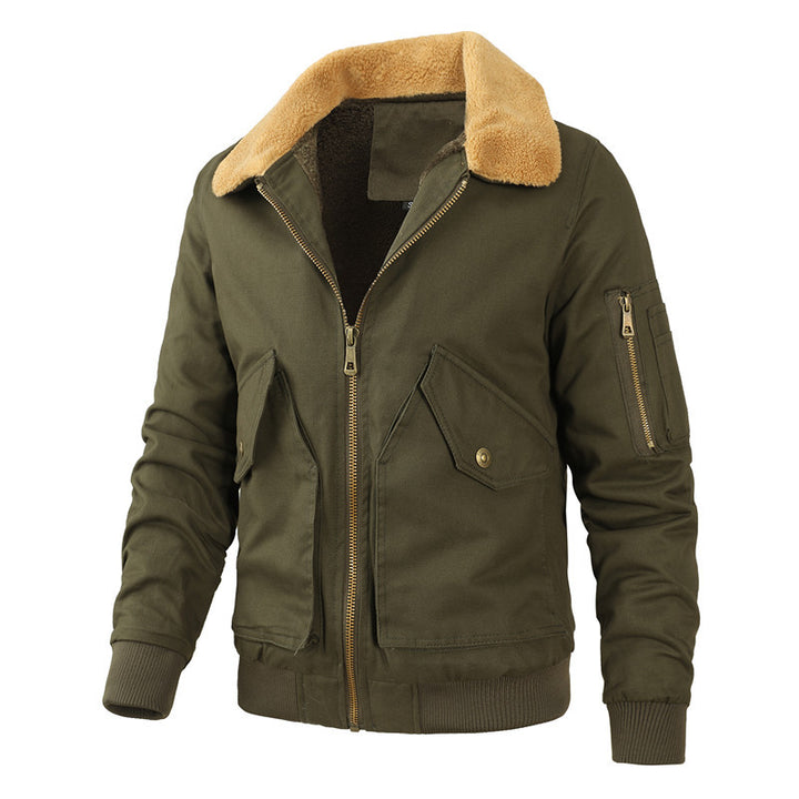 Veste militaire décontractée pour hommes avec doublure en teddy Amarae