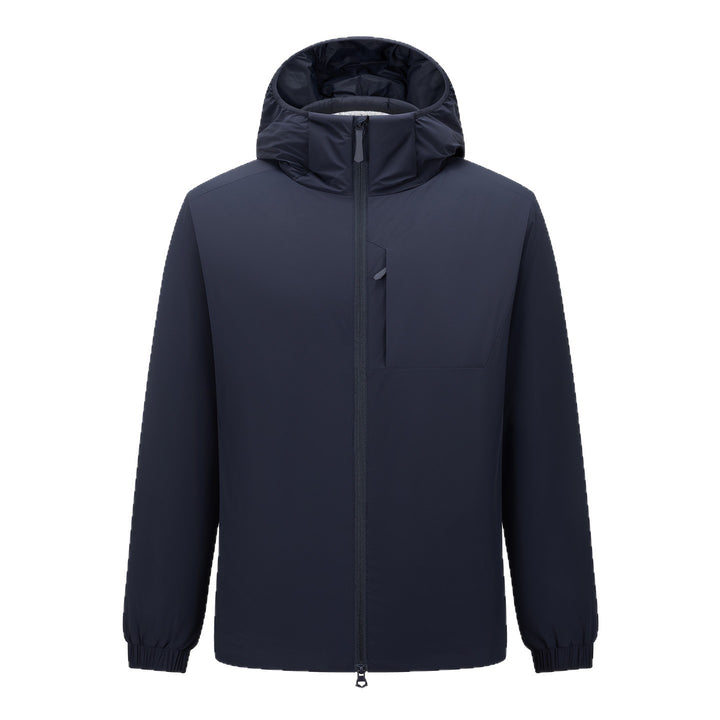 Men's Lightweight Waterproof Softshell Rain Jacket with Hood and Hidden Chest Pocket Amarae