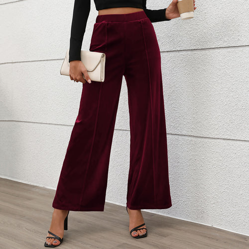 Women Velvet Wide Pants Amarae